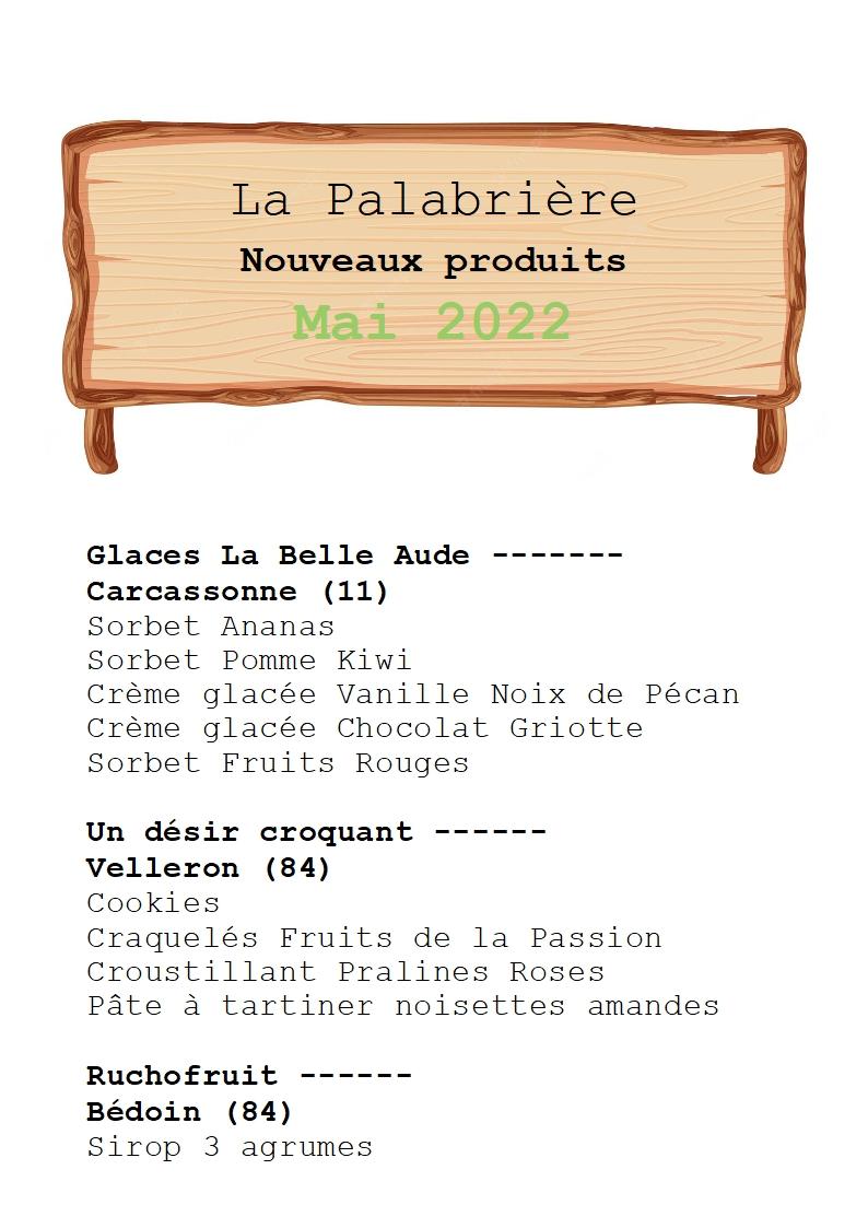 Nouveaux produits mai 2022
